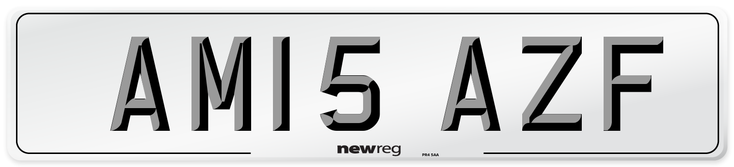 AM15 AZF Number Plate from New Reg